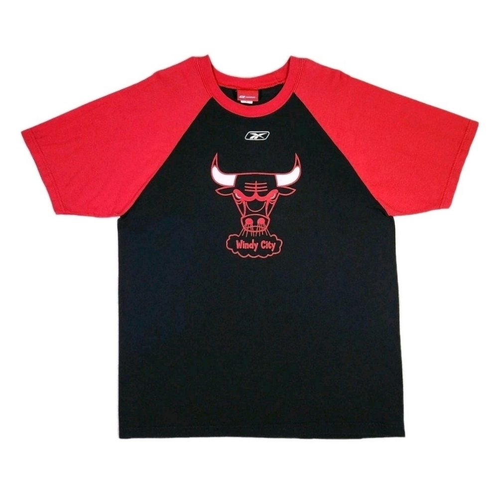 Vintage Chicago Bulls Reebok Shirt Large 90s Retro NBA Basketball Sportswear Tee